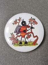 Vintage Handmade Ladybug With Fiddle Pin Pinback Badge 2-1/2