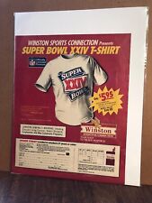 1989 WINSTON SUPER BOWL 24 T-SHIRT offer Invalid Print Ad Excellent Color (MH214 picture