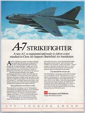 1986 LTV Aerospace & Defense Aviation Ad Vought Aero A-7 Strikefighter Corsair picture