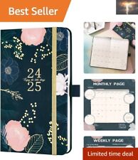 Premium Thick Paper 2024-2025 Pocket Planner | Lay-Flat Design, 2 Bookmarks picture
