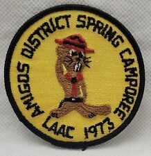 Vintage BSA 1973 Cloth Patch Boy Scouts Of America Amigos District Camporee picture