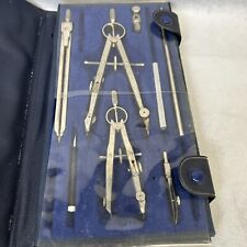 Alvin Drafting Tool Kit German Vintage Drawing Set Technical Bow Compass Case picture