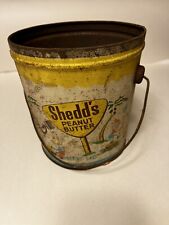 Vintage Shedd's Peanut Butter Tin 5 LB  with handle (no Lid) picture
