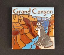 Grand Canyon Coyote Ceramic Tile Trivet Wall Decor 4x4 Inches - Made in America picture