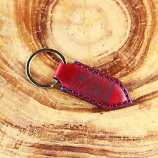 PUNK ROCK - Leather key chain. picture