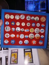 Lot Of Misc. Vintage 1960s Political Pinback Buttons Set W/ Original Display   picture