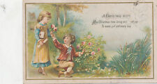 C8898 1880-90  VICTORIAN CHRISTMAS CARD CHILDREN picture