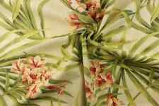4 Drapes THERMAL  Tropical Orchids & Palm  peach & green Lovely & Very Warm picture