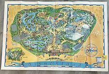 Vintage Walt Disney's Guide To Disneyland 1968 Map Wall Poster 30x44 picture