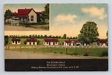 The Board-Walk Cabin Cottages Motel US 50 Washington Indiana IN Postcard picture