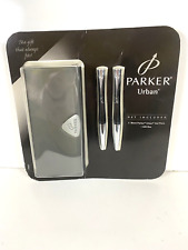 Vintage Two Black Parker Urban Gel Pens With Gift Box Set Unopened New picture