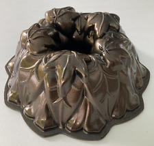 Harvest Leaves Bronze Color Nordic Ware 9 Cup Bundt Pan Autumn - Never Used picture
