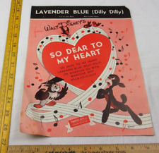 Walt Disney's So Dear to My Heart Lavender Blue Dilly Dilly 1948 sheet music picture