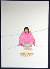 *Original* ALBERT HARJO *Muscogee Native American Indian* 1977 Painting * picture