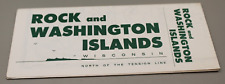 Vintage 1969 Rock and Washington Islands Brochure Fold out map picture