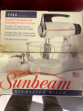 Vintage Sunbeam 2360 Mixmaster 12 Speed Stand Mixer w/ Bowls & Beaters WORKS picture