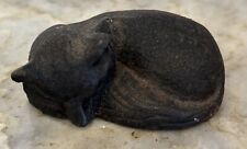 Small Vintage Cast Iron Paperweight Animal Curled Up Sleeping FOX picture