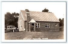 1941 Chapel At Epworth Forest Leesburg Indiana IN RPPC Photo Posted Postcard picture