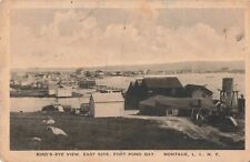 Birdseye View East Side Fort Pond Bay Montauk Long Island New York NY c1920 PC picture