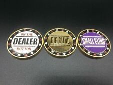 Metal Dealer Button Small Blind Big Blind Poker buttons Texas hold'em buttons picture