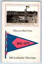 Hill City Minnesota MN Postcard RPPC Photo Woodenware Factory Pennant 1914 picture