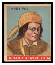 1933-40 Goudey R73 Indian Gum #101 Andy Poe IND1-04 picture