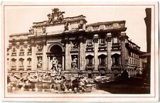 CDV Italia.Rome.Roma.Fountain and Place Trevi.Albuminated photo.Albumen.1870 picture
