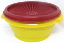 Vintage Tupperware 1323 Yellow/Red Lidded Small Storage Bowl. picture