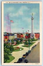 1938 TRENTON NEW JERSEY*NJ*BATTLE MONUMENT PARK*AMERICAN FLAG*TO CESSNA PA picture