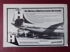 9/1984 PUB HEAVY LIFT CARGO AIRLINES BELFAST HELICOPTER FREIGHTER SPANISH AD picture
