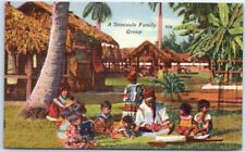 Postcard - A Seminole Family Group - Florida picture