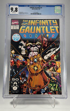 Infinity Guantlet #1 CGC 9.8    Thanos Avengers Starlin / Perez 1991  WHITE PAGE picture