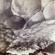 Antique 1869 Photo Beneath Avalanche Snow Arch Stereoview Photo Card V2018 picture
