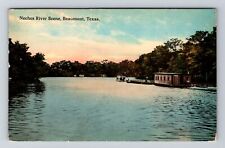 Beaumont TX-Texas, Neches River Scene Vintage Souvenir Postcard picture