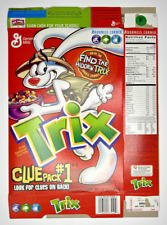 2004 Empty General Mills Trix Hidden Trix Clue Pack 12OZ Cereal Box SKU U198/66 picture