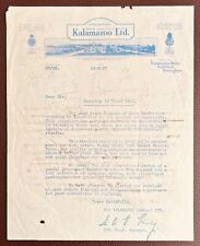1927 Kalamazoo Ltd., Loose-Leaf Books, Northfield, Birmingham Letter picture