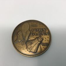 JOHN GLENN  STS-95 RETURNS TO SPACE 1998 BRONZE COMMEMORATIVE COIN  MA-6 1962 picture