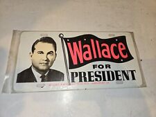 Vintage 60's/70's Mint George Wallace For President Metal License Plate,Neon picture