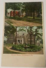 Vintage PENNSYLVANIA postcard WILLIAMSPORT HOSPITAL & NURSE's HOME 2 view 1911 picture