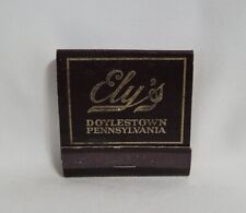 Vintage Ely's Clothing Store Matchbook Doylestown Pennsylvania Advertising Full picture