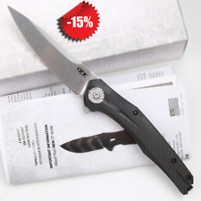 Pocketknives 0707 Frame Lock Black Carbon Fiber Titanium 20CV Steel picture