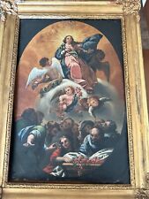ASCENSION OF OUR LADY  Painting on plate 19th century picture