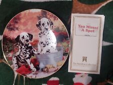 Vintage YOU missed a SPOT Dalmatian Puppy Wash Bucket Plate RARE RETIRED ❤️ picture