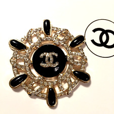 1 Vintage original large 54 mm Chanel CC Logo gold tone button 3 holes 2,13 inch picture