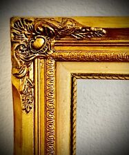 Antique Gold Gesso Picture Frame Fits 8x10 Wood Ornate Victorian picture