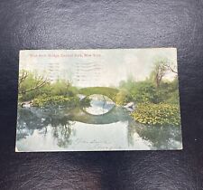 New York City NY, Vine Arch Bridge Central Park, Vintage Souvenir Postcard 1910 picture