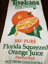 NEW Vintage Tropicana Florida Orange Juice 1980's Promotional Beach Bath Towel picture