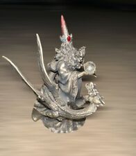 Westland Giftware Vintage Pewter Wizard & Dragon Figurine 3338 ~ Mint picture