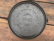Griswold Cast Iron #10 Large Logo Bailed Griddle picture