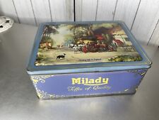 Vintage MILADY Toffee Tin Waller & Hartley Ltd MADE in ENGLAND Hinged Lid  picture